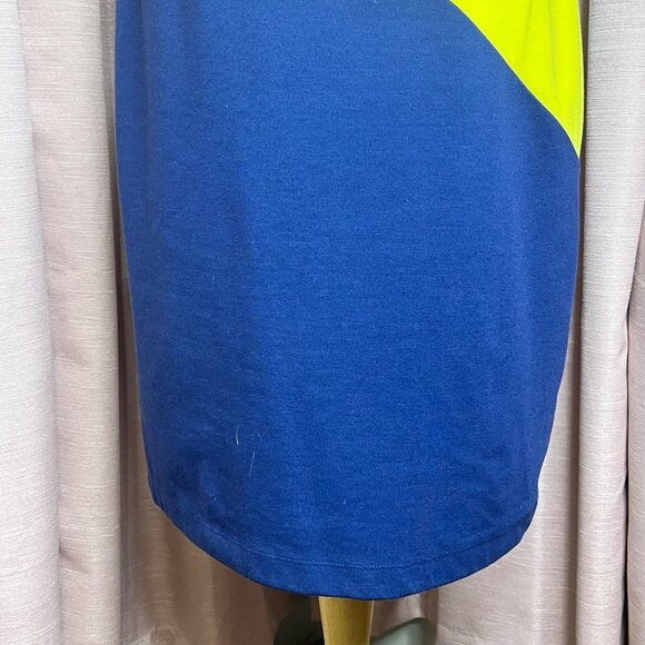 Ann Taylor Sleeveless Color block Sheath Dress Size 18 Blue Yellow White Career - Picture 5 of 14